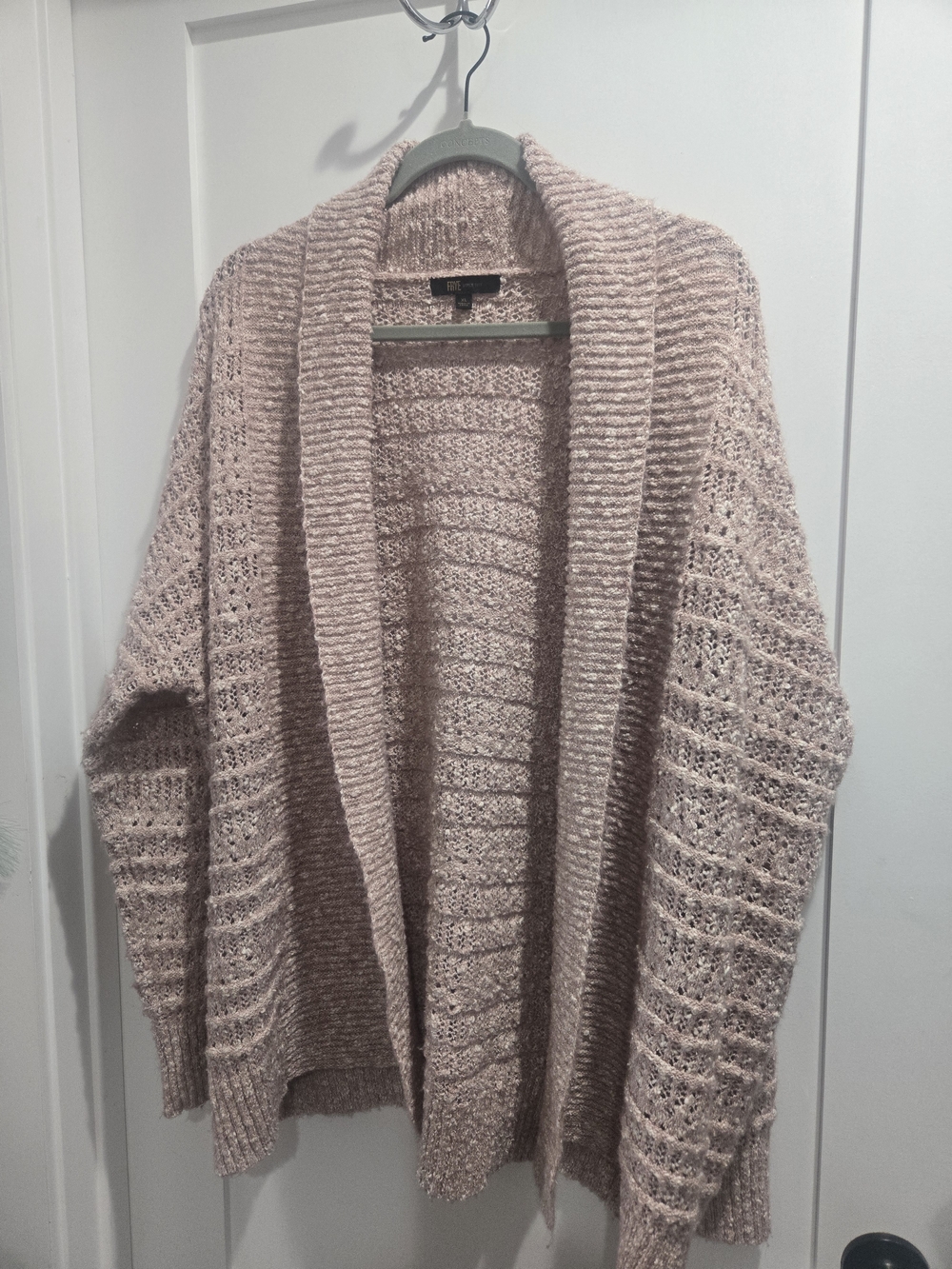 Frye Blush Pink Open-Front Knit Cardigan
